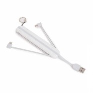 Интерфейсный кабель LDNIO 3 in 1 cable LC130 45cm Брелок Белый..