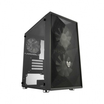 Компьютерный корпус FSP CST130 Basic(Black), Без БП, 1xUSB3.0/2xUSB2.0, 3xFAN120, Glass, Black, mATX в Metoo.kz - Metoo (1)