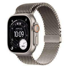 Apple Watch Ultra 3 GPS + Cellular 49mm Natural Titanium Case with Natural Titanium Milanese Loop ..