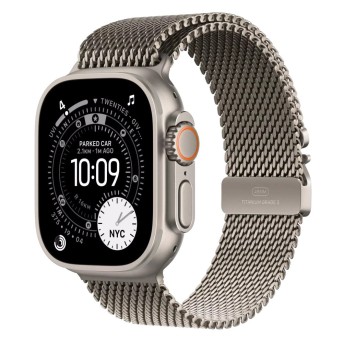Apple Watch Ultra 3 GPS + Cellular 49mm Natural Titanium Case with Natural Titanium Milanese Loop - Small,Model A3281 в Metoo.kz - Metoo (1)