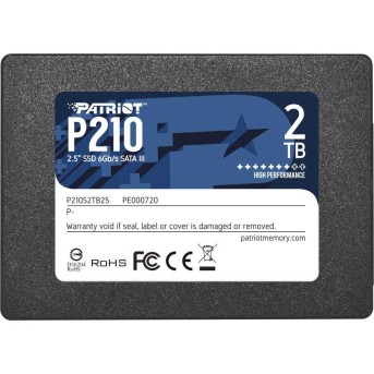 Твердотельный накопитель SSD 2 TB SATA, Patriot P210, P210S2TB25, SATA 6Gb/<wbr>s - Metoo (2)