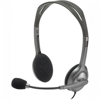 Гарнитура Logitech H111 Stereo, 3.5 Jack, Черный в Metoo.kz - Metoo (1)