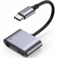 Адаптер Ugreen CM231 Type C Male To 3.5mm Audio+ Type C Female Adapter With Chip, 60164