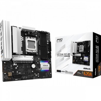 Материнская плата ASRock A620AM PRO RS AM5 4xDDR5 2xSATA3 RAID 3xM.2 Type-C HDMI DP mATX в Metoo.kz - Metoo (5)