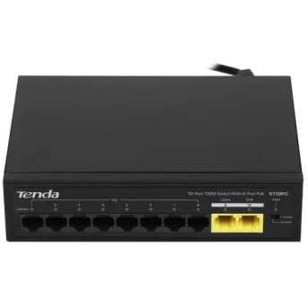 PoE-коммутатор Tenda S110PC 10-port 10/100Mbps с 8-port PoE черный в Metoo.kz - Metoo (1)