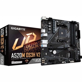 Материнская плата GIGABYTE A520M DS3H V2, AM4, 4xDDR4, PCIe3.0, DVI+HDMI, 4xSATA, M.2, GLAN, mATX в Metoo.kz - Metoo (5)