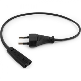 Кабель питания Cablexpert PC-184/2-1.8M, CEE 7/16-C7, 2x0.5мм2, 2.5А, 1.8м, черный, пакет в Metoo.kz - Metoo (1)