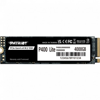Твердотельный накопитель SSD 4 Tb M.2 PCI-E Patriot P400 Lite P400LP4KGM28H, R3500/W2700 в Metoo.kz - Metoo (1)