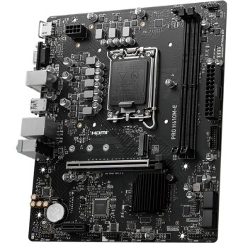 Сист. Плата MSI PRO H610M-E, H610, 1700, 2xDDR5, PCI-Ex16, PCI-Ex1, M.2, 4xSATA, D-SUB, HDMI, BOX в Metoo.kz - Metoo (3)
