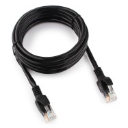Патч-корд литой Cablexpert UTP 3 м, кат.5e, черный PP12-3M/BK
