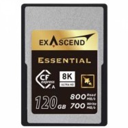 Карта памяти CFexpress Type A, 120Gb, Exascend Essential, VPG200 - 8K, PCIe3.0, R800/W700