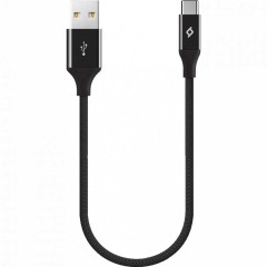 ttec AlumiCable Type C Charge / Data Cable , 2.0 , 30 cm , Black