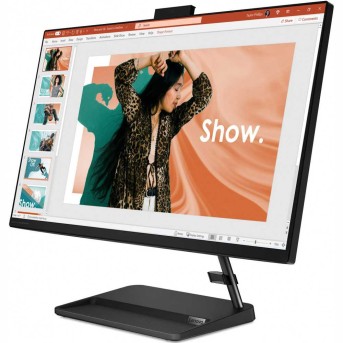 Моноблок Lenovo F0GJ00NNRK IdeaCentre AIO 3 27IAP7 27'' FHD (1920 x 1080) IPS/Intel Core i5-12450H 2,0GHz (8Cores)/16GB/512GB/Integrated/Wi-Fi 6/BT5.2/5MP Camera/USB mouse+keyboard/NoOS/1Y/Black в Metoo.kz - Metoo (3)