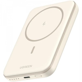Magnetic Wireless Power Bank Ugreen PB560 5000mAh Beige 25207 в Metoo.kz - Metoo (1)