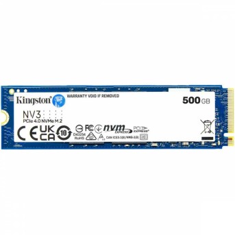 Твердотельный накопитель SSD 500 Gb M.2 2280 Kingston SNV3S/500G, PCIe NVMe Gen 4x4, W5000/R3000 в Metoo.kz - Metoo (1)