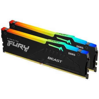 Модуль памяти Kingston Fury Beast RGB XMP KF556C40BBAK2-32 DDR5 DIMM 32Gb Kit(2x16) 5600 MHz CL40 в Metoo.kz - Metoo (1)