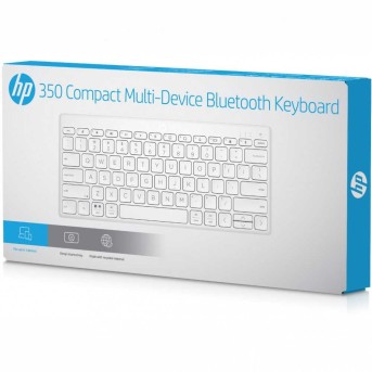Клавиатура BT HP 692T0AA 350 Multi-Device Compact Wireless Keyboard - White - Metoo (9)