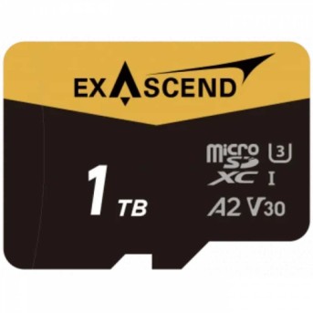 Карта памяти MicroSD Exascend Catalyst, 1Tb, SDXC I, UHS-I (V30), R175/<wbr>W150 +SD adapter - Metoo (1)