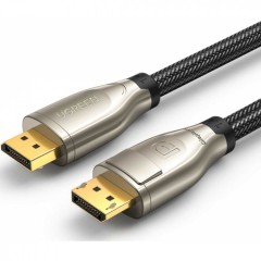 Кабель Ugreen DP112 1.4 DP M/<wbr>M Round Cable Zinc Alloy Shell with Braided 2m (Black) 60843