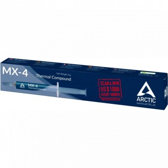 Термопаста ARCTIC MX-4, ACTCP00002B, 4g, 2.5г/см³, -50°C до +150°C, Grey в Metoo.kz - Metoo (2)