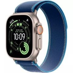 Apple Watch Ultra 3 GPS + Cellular 49mm Natural Titanium Case with Blue/Bright Blue Trail Loop - S..