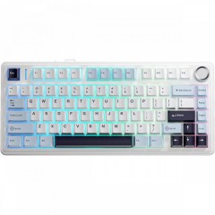 Клавиатура AULA F75 Blue+White+Purple, mechanical, Reaper switch, 80 keys EN/RU/KZ, 2.4/BT/cable..