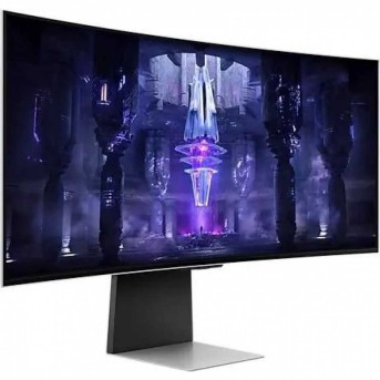 Монитор жидкокристаллический Samsung МониторжидкокристаллическийSamsungLS34BG 34'' 21:9 3440x1440(UWQHD) OLED, Curved, Нет, 175 Hz, 250 cd/m2, H178°/V178°, Speakers, Silver LS34BG850SIXCI в Metoo.kz - Metoo (2)