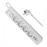 Сетевой фильтр Defender DFS 145 5м Белый..
