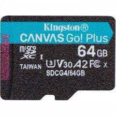 Kingston 64GB microSDXC Canvas Go Plus Gen4 200MB/s A2 U3 V30 Card..