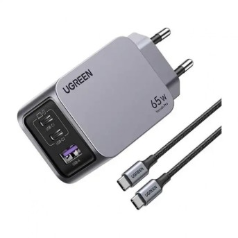 Зарядное устройство Ugreen X755 25871 Nexode Pro 65W/ 2*USB-C/1*USB-A/ GaN Tech Fast Charger в Metoo.kz - Metoo (1)