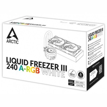 Водяное охлаждение ARCTIC Liquid Freezer III - 240 A-RGB(White), ACFRE00150A, S1851/1700/1200/AMD4/5 в Metoo.kz - Metoo (4)