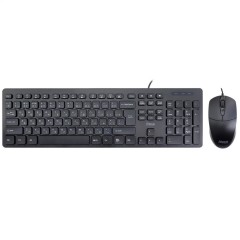 Клавиатура+мышь Nexa Lite NL2213KM, 104 keys, EN/RU/KZ, FN 12 Multimedia, 1000DPI, 1,8 m, USB, Bla..