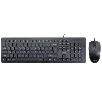 Клавиатура+мышь Nexa Lite NL2213KM, 104 keys, EN/RU/KZ, FN 12 Multimedia, 1000DPI, 1,8 m, USB, Black в Metoo.kz - Metoo (1)
