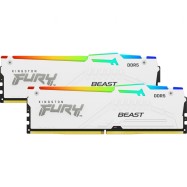 Модуль памяти Kingston Fury Beast White RGB EXPO, DDR5 DIMM 64Gb KIT (2x32Gb) 5600MHz CL36..