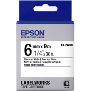 Лента Epson C53S652003 LK-2WBN Стандартная лента 6мм, Бел./Черн.,9м..
