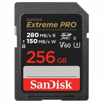 SanDisk Extreme PRO 256GB V60 UHS-II SD cards, 280/150MB/s,V60,C10,UHS-II в Metoo.kz - Metoo (1)
