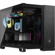 CORSAIR 2500X Micro ATX Dual Chamber PC Case - Black/Obsidian Aluminum