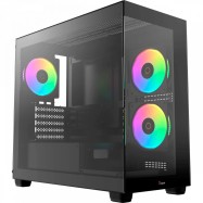 Корпус Ocypus Gamma C52 BK ARGB mATX/ITX 3xUSB Черный Gamma-C52-BKD300XX-GL..