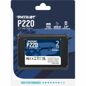 Твердотельный накопитель SSD 2 Tb SATA 6Gb/s Patriot P220 P220S2TB25 2.5" 3D TLC в Metoo.kz - Metoo (4)