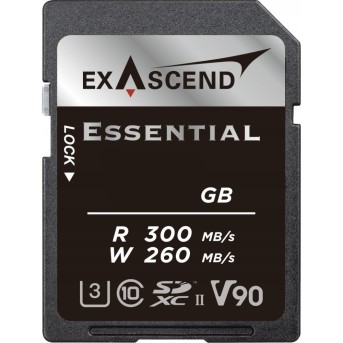 Карта памяти SD Exascend Essential, 256Gb, SDXC II, UHS-II (V90), R300/W260 в Metoo.kz - Metoo (1)
