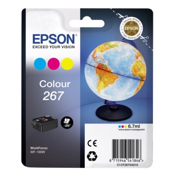 Картридж Epson C13T26704010 Tri-colour Ink for WorkForce WF-100W в Metoo.kz - Metoo (1)