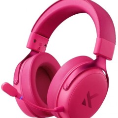 Наушники с микрофоном MCHOSE V9 Pro, 7.1 Surround, 53mm Drivers, 2.4/BT/USB, 2000mAh, Rose Red..