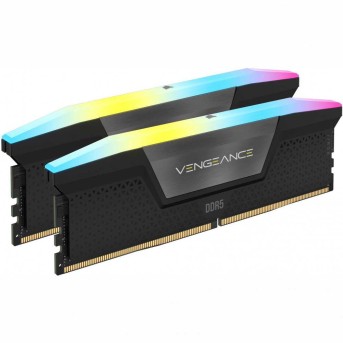 Corsair DDR5, 7200MT/s 32GB 2x16GB DIMM, Unbuffered, 34-44-44-96, OC PMIC, XMP 3.0, VENGEANCE RGB DDR5 Black Heatspreader, RGB LED, 1.45V, for Intel 700, EAN:0840006601159 в Metoo.kz - Metoo (2)