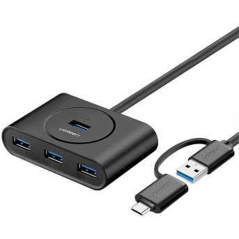 HUB UGREEN CR113 USB 3.0 Hub 1m (Black) в Metoo.kz - Metoo (1)