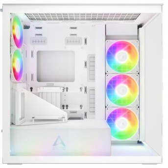 Компьютерный корпус Arctic Xtender VG White(Clear Glass), 5 ARGB FAN, USB-C, 2xUSB-A, E-ATX в Metoo.kz - Metoo (4)