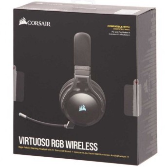 Corsair Gaming™ Virtuoso RGB Wireless High-Fidelity Gaming Headset, Carbon (EU Version), EAN:0843591019200 в Metoo.kz - Metoo (10)