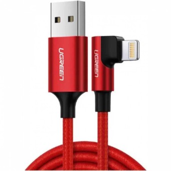 Кабель Ugreen US299 Angled Lightning To USB 2.0 A Male Cable(90° Angle)/<wbr>Red 1M, 60555 - Metoo (1)