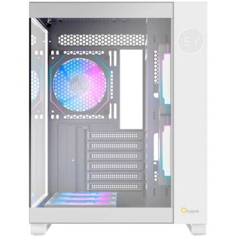 Корпус Ocypus Iota C70 WH ARGB ATX/mATX/mITX 2xUSB, Type-C, Белый, Iota-C70-WHD600XX-GL в Metoo.kz - Metoo (3)