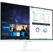 Монитор жидкокристаллический Samsung LS27AM501NIXCI 27" Smart M5 16:9, 1920x1080 60Hz, VA, плоский, 250cd/m2, 8ms, H178°/V178°, HDMIx2, USBx2, Smart -WiFi5, BT4.2, AS, Пульт ДУ, белый