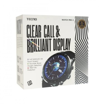 Смарт часы TECNO Watch Pro 2 WP02 Dark Grey в Metoo.kz - Metoo (3)